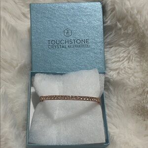 Touchstone Crystal Sparkling Rose Gold Bracelet
